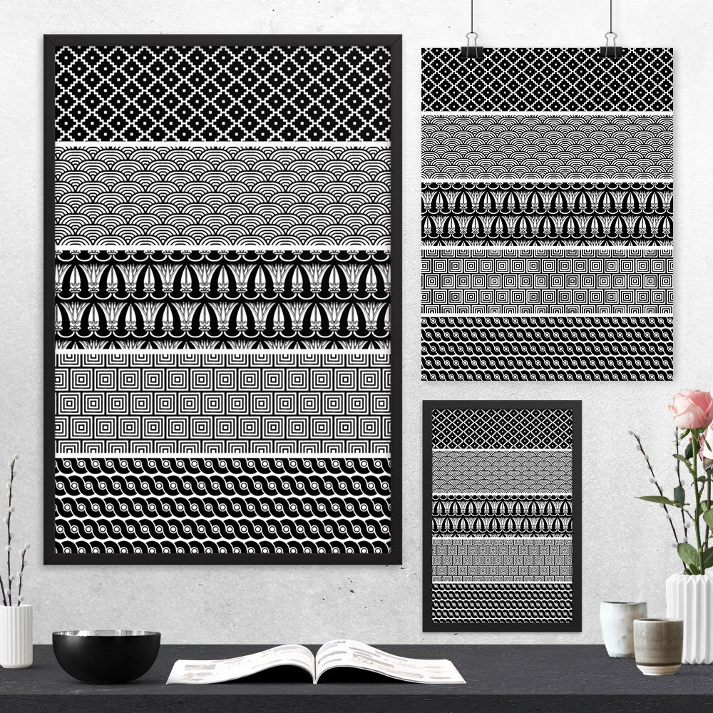 Ancient Assyrian Patterns Wall Art – Series 2