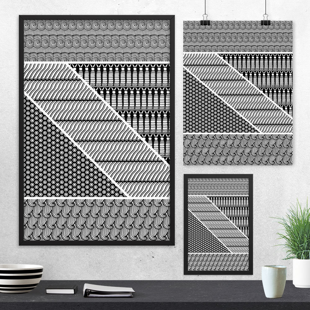 Ancient Assyrian Patterns Wall Art – Series 3