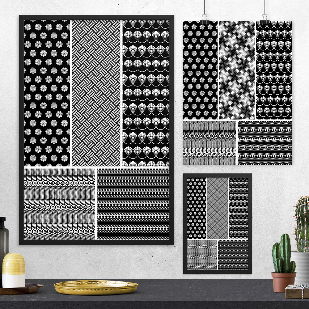 Ancient Assyrian Patterns Wall Art – Series 4