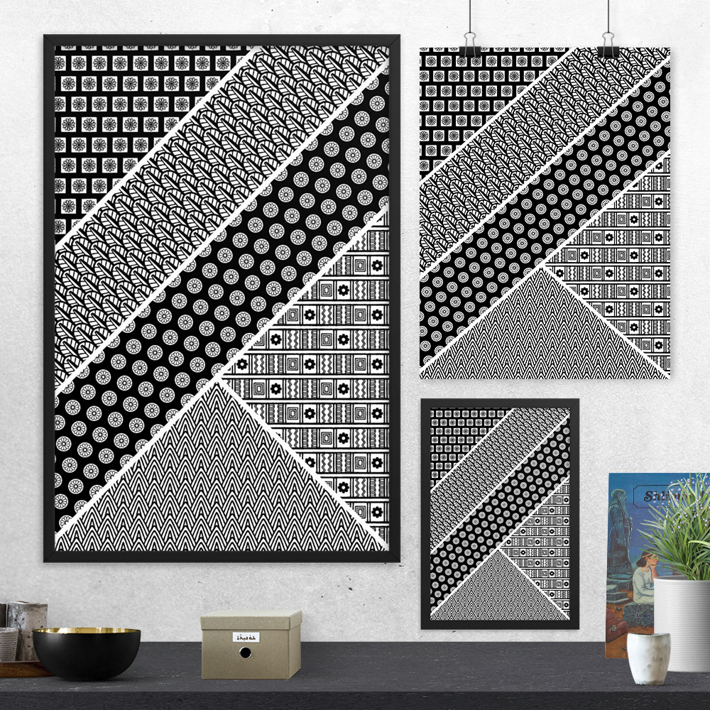 Ancient Assyrian Patterns Wall Art – Series 5
