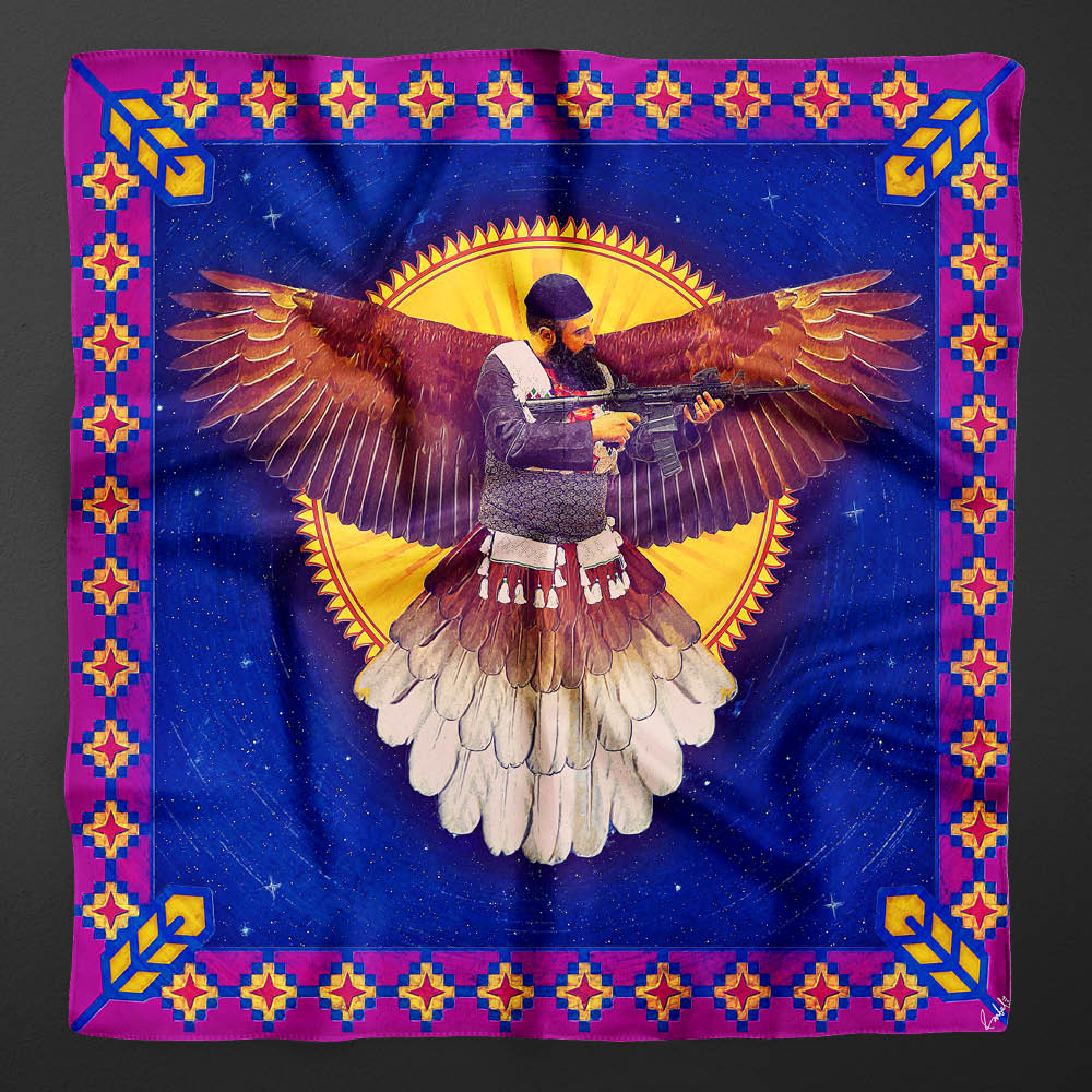Qrawtanna Ashur Silk Scarf
