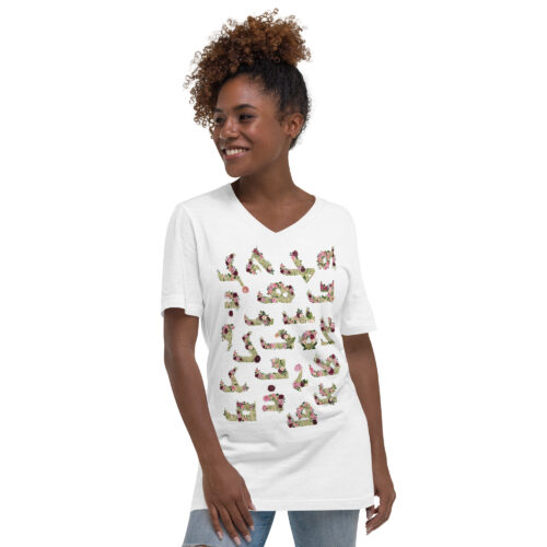 Rose Garden of Eden Unisex V-Neck T-Shirt - Image 3
