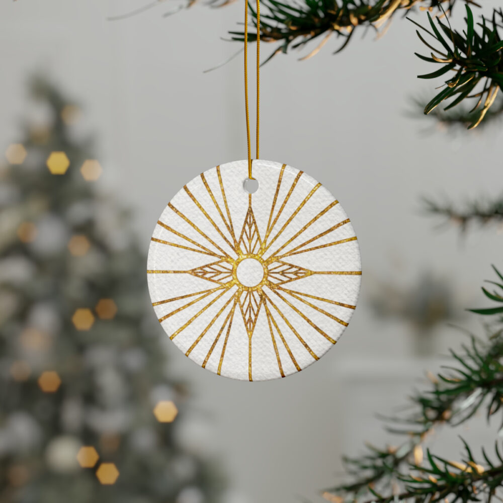 Wintry Radiance Ceramic Ornaments