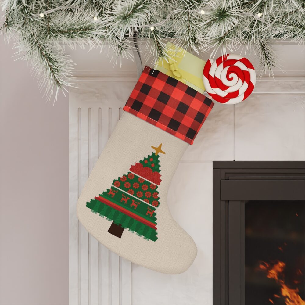 Crenellation Tree Christmas Stocking