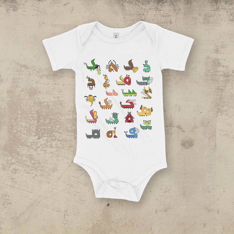 Allapbuzz Baby Short Sleeve Onesie – Oneeta & Zaia’s Pest Patrol Series