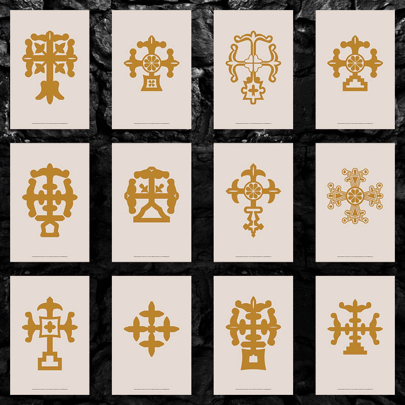 The Crosses of Rabban Hormizd Monastery Pure Form Wall Art - Sacred Light