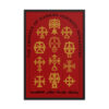 The Crosses of Rabban Hormizd Monastery Wall Art - Apostolic Crimson - Image 3